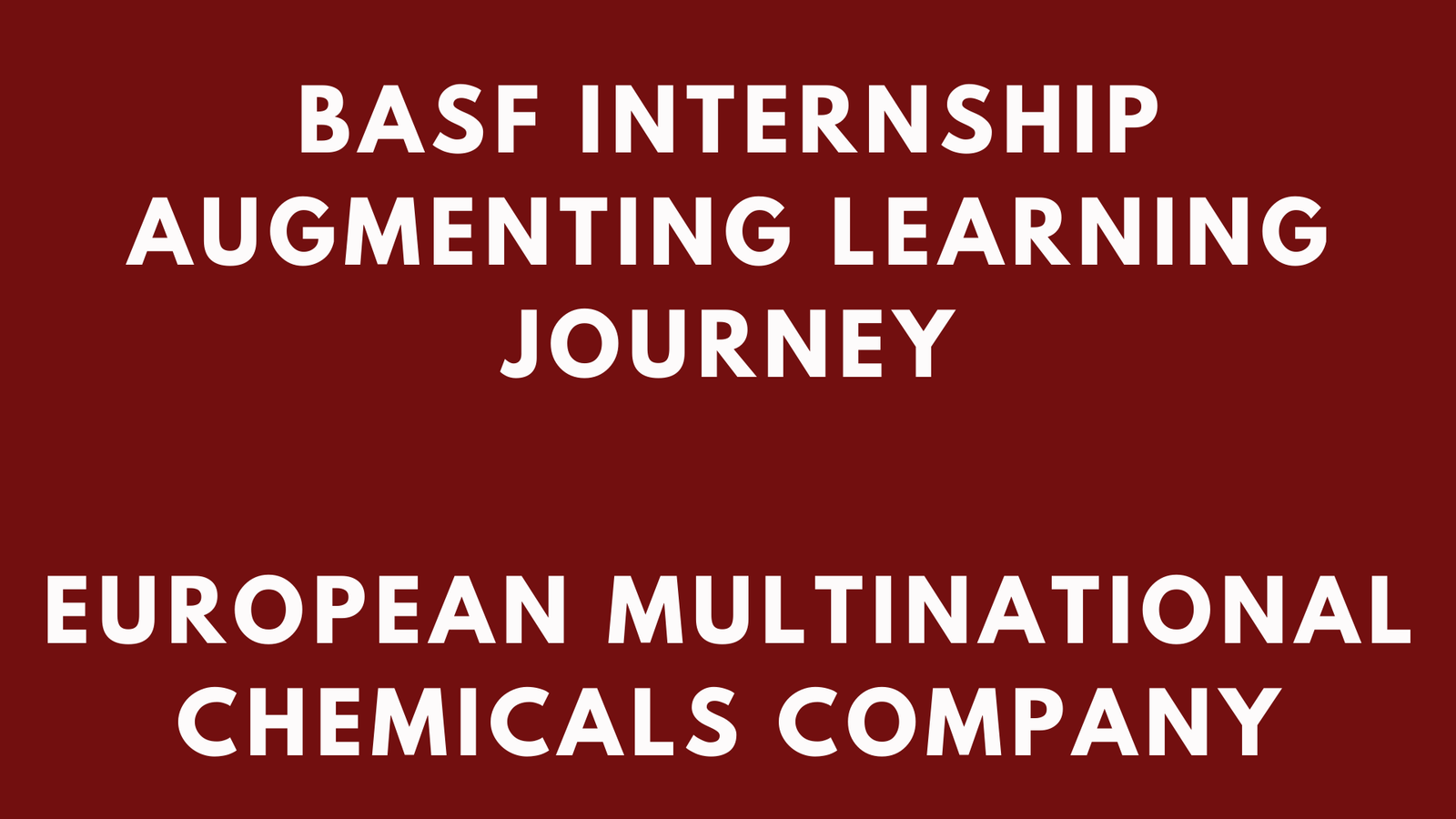 BASF Internship