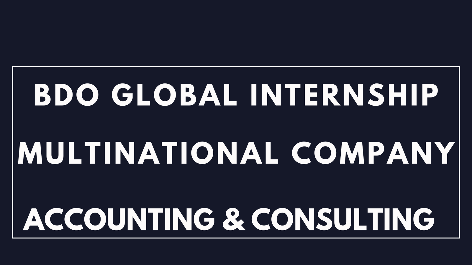 BDO Internship