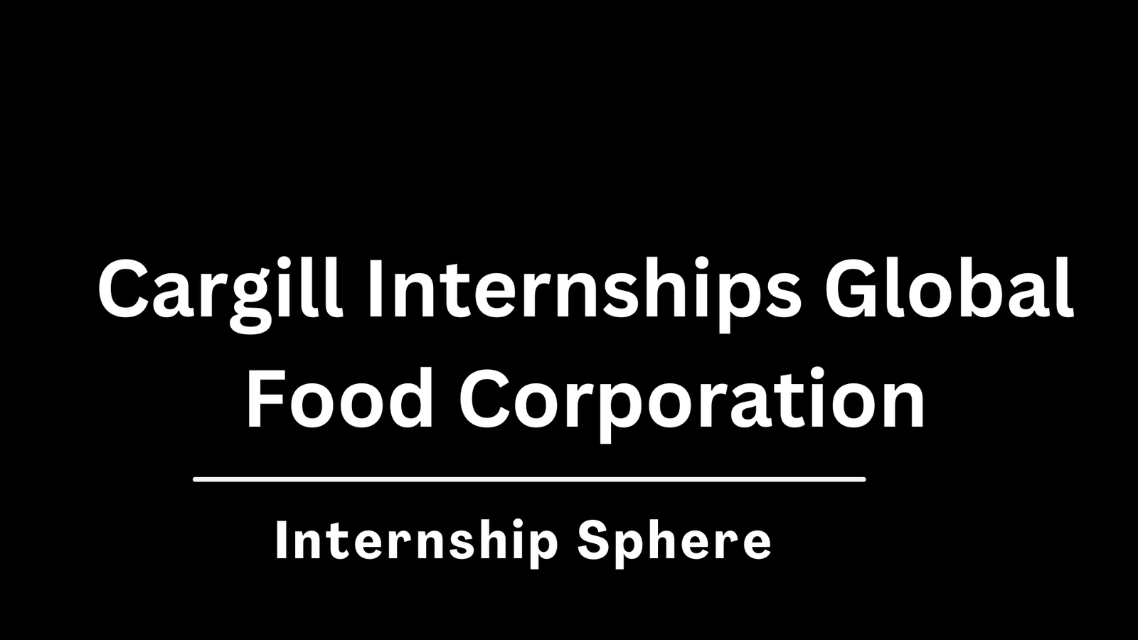Cargill Internships