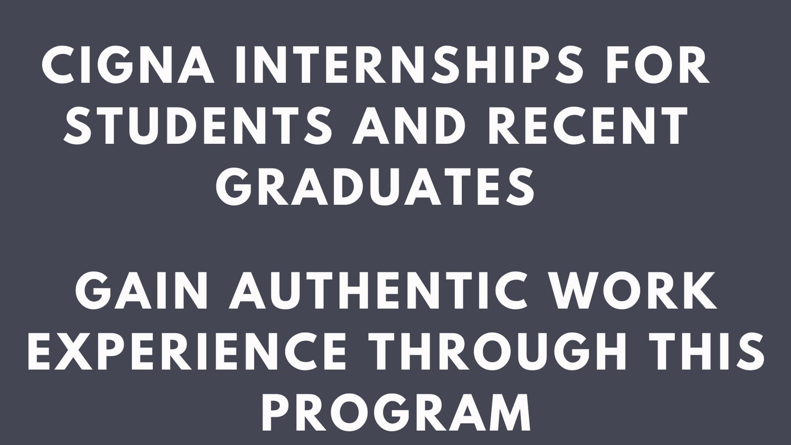 Cigna Internships