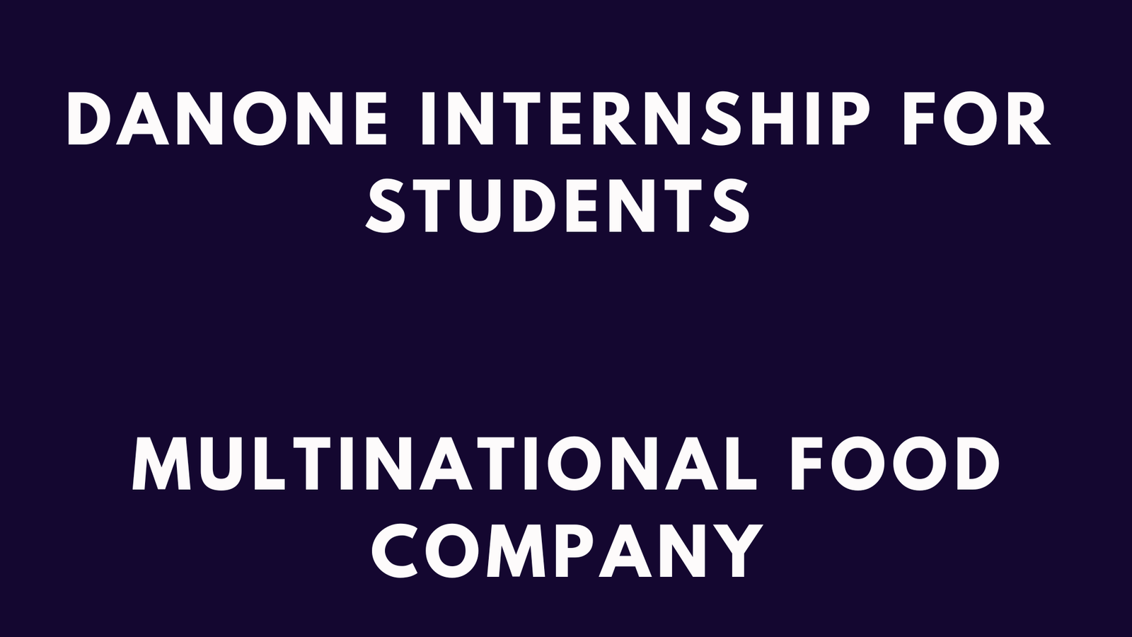 Danone Internship