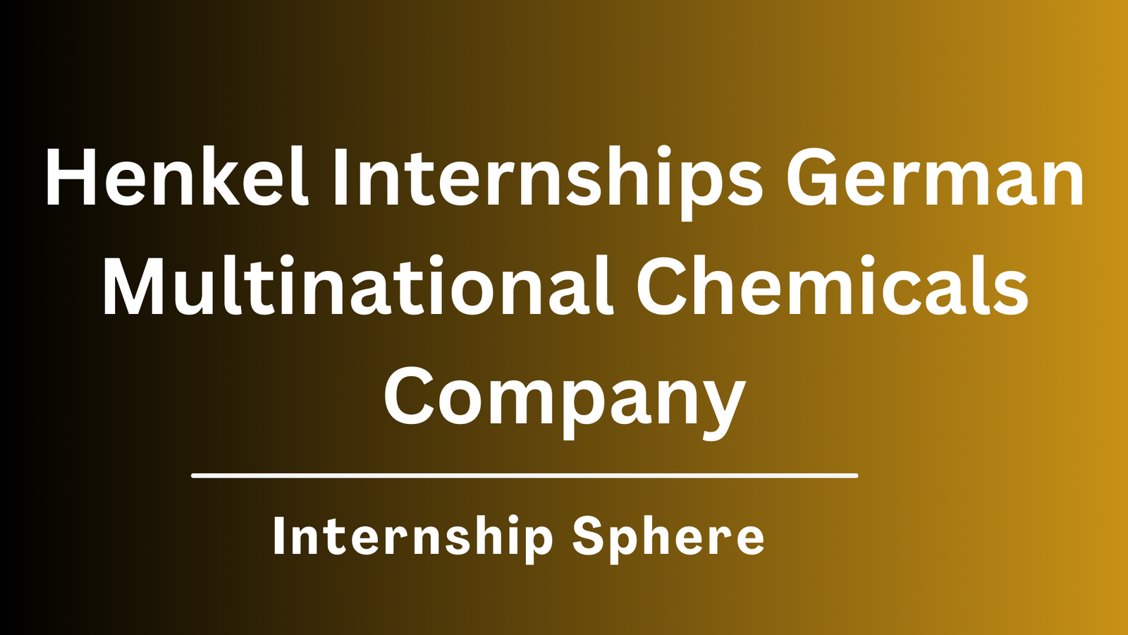 Henkel Internship
