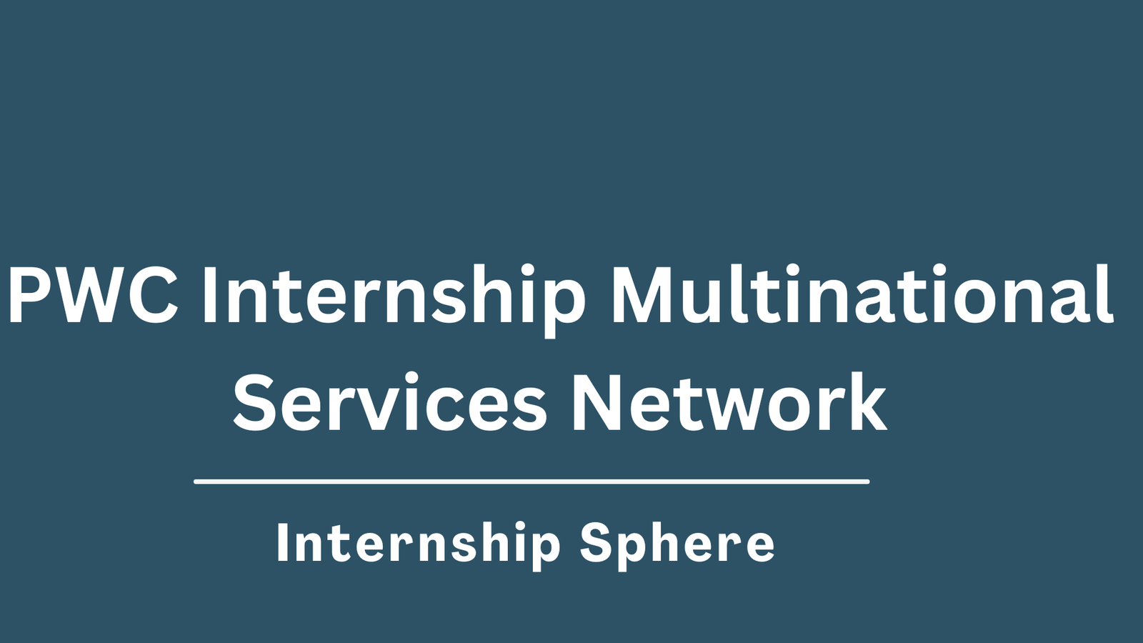 PWC Internship