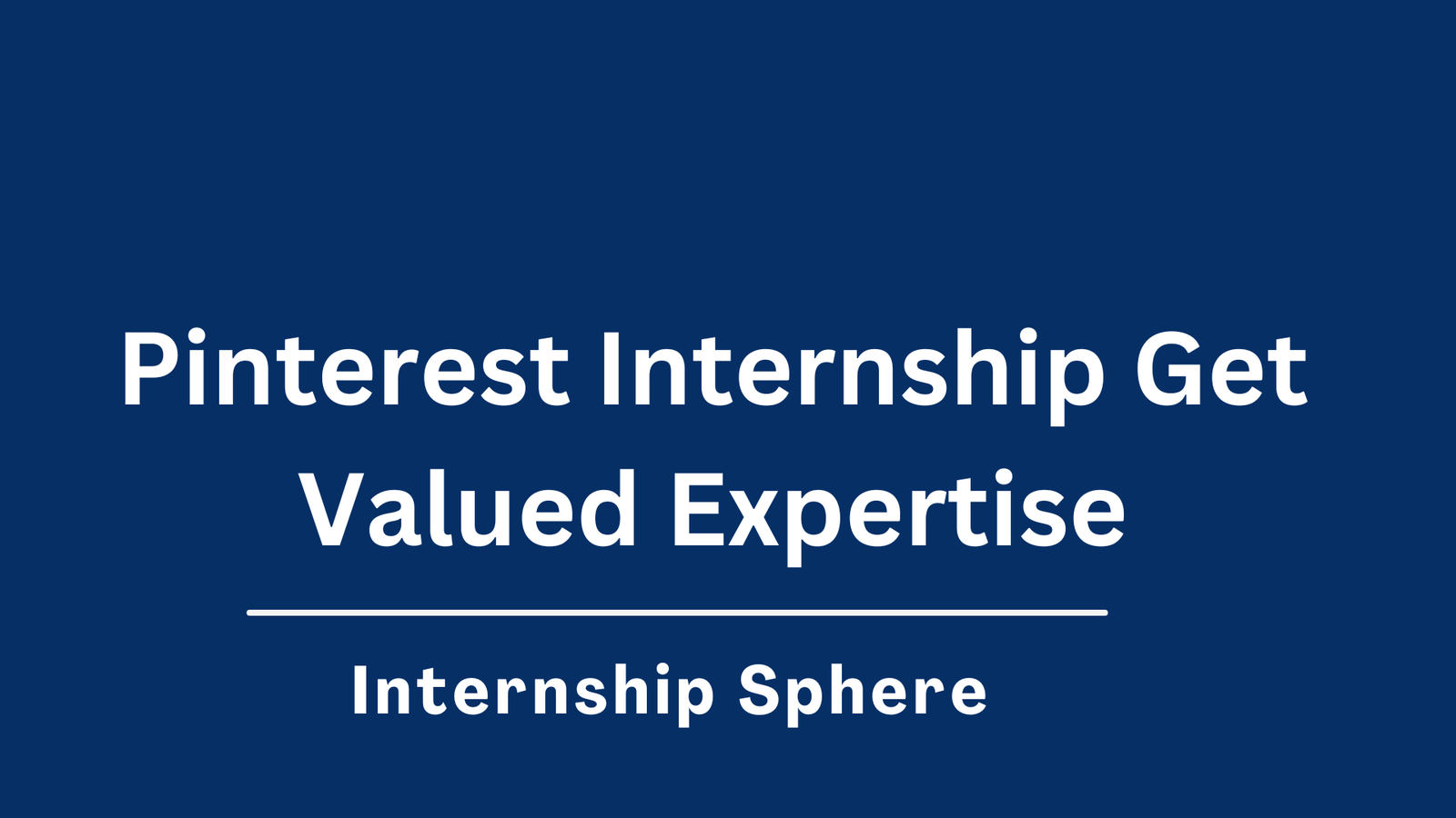 Pinterest Internships