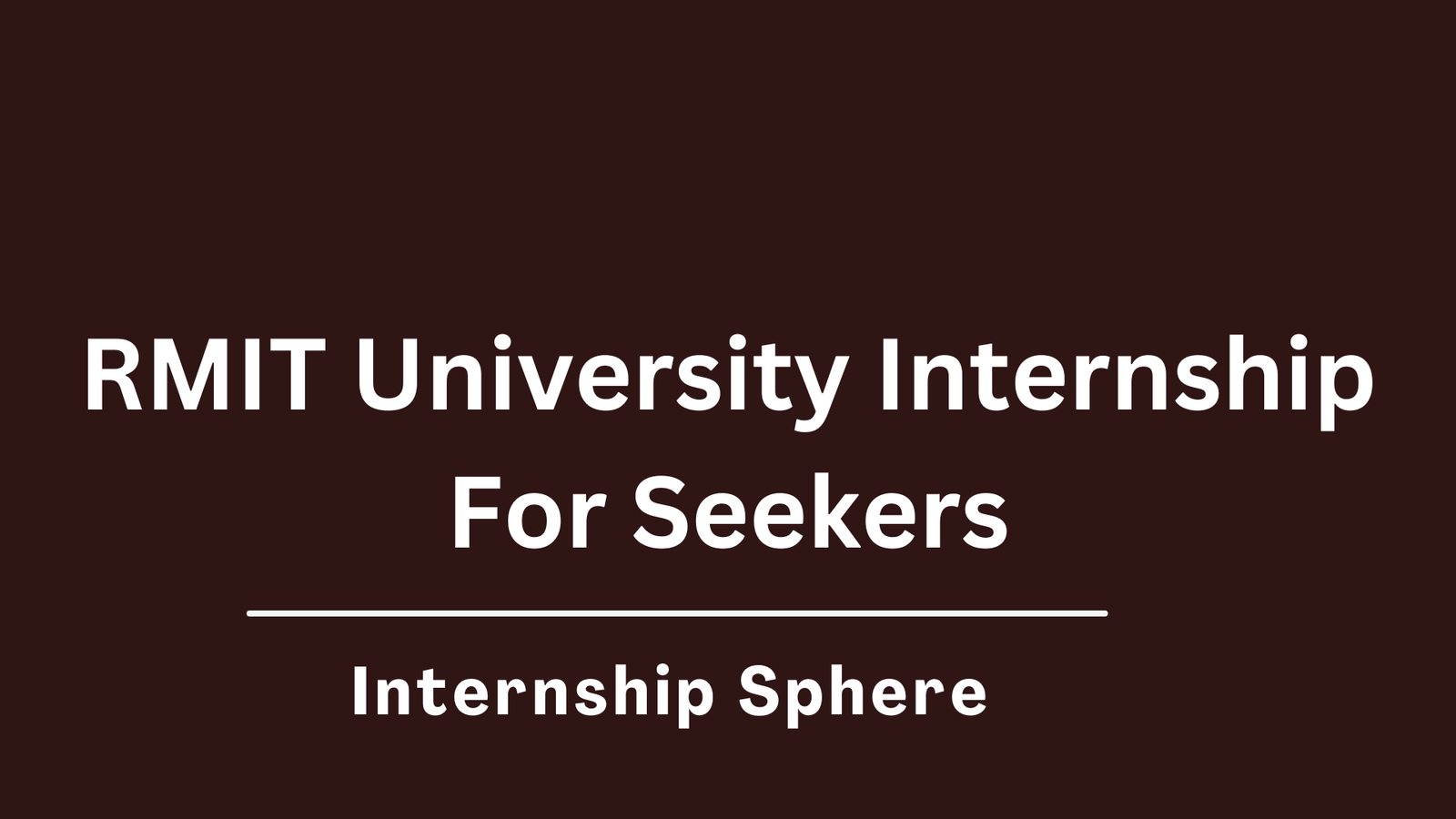 RMIT Internship