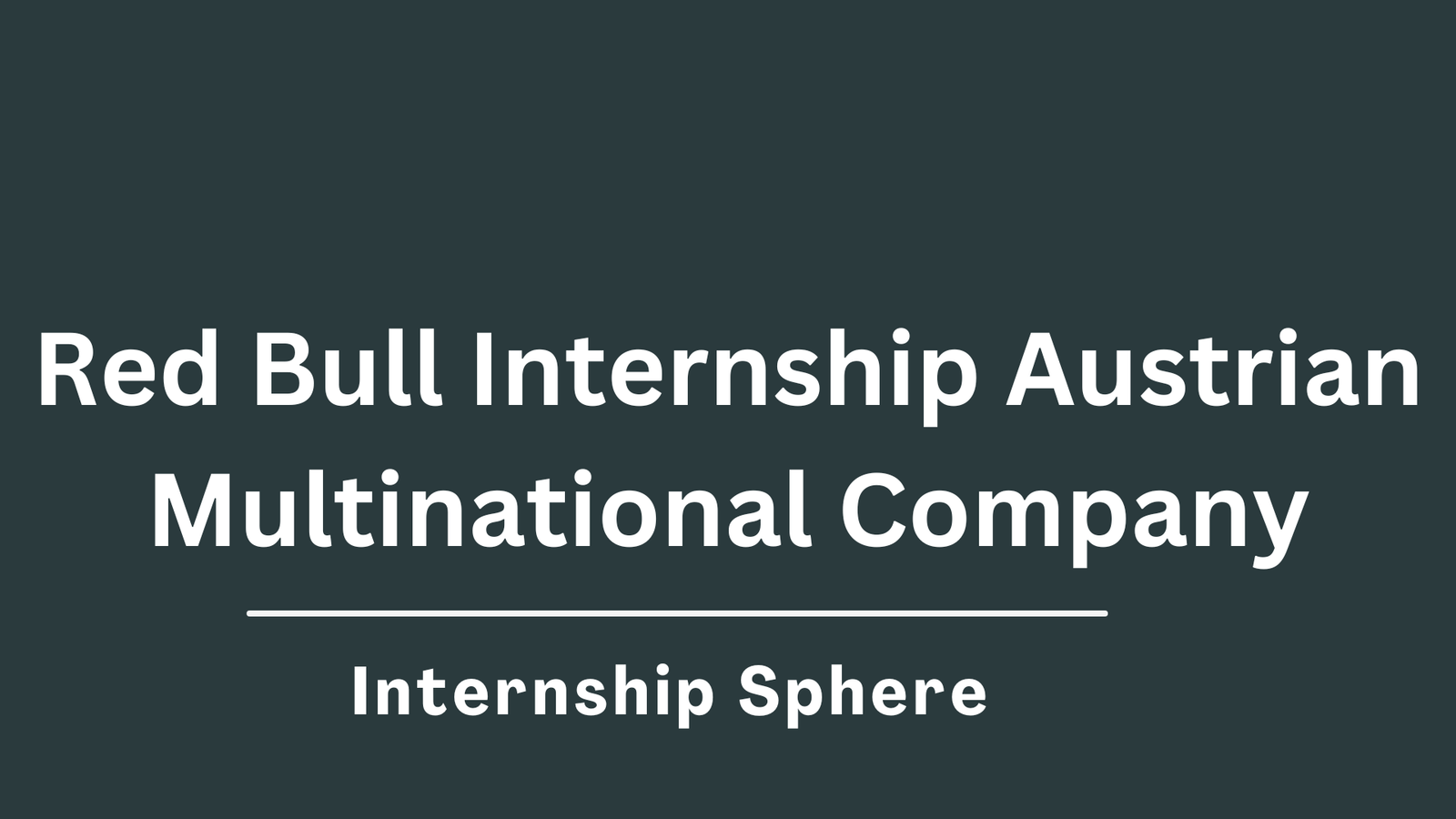 Red Bull Internship