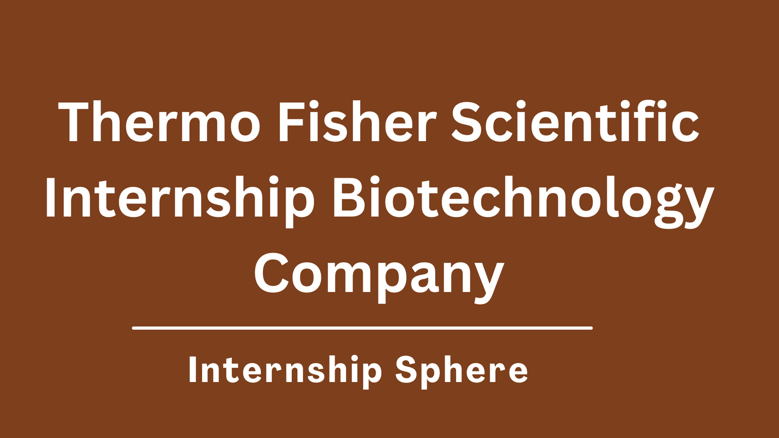 Thermo Fisher Scientific Internship