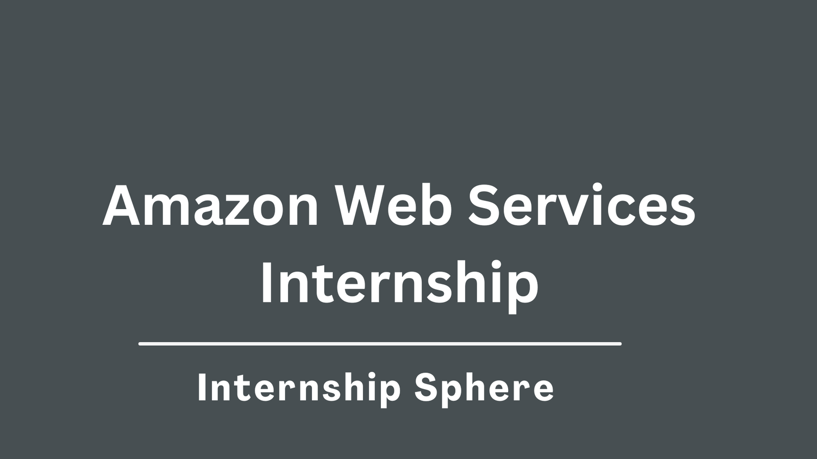 AWS Internship