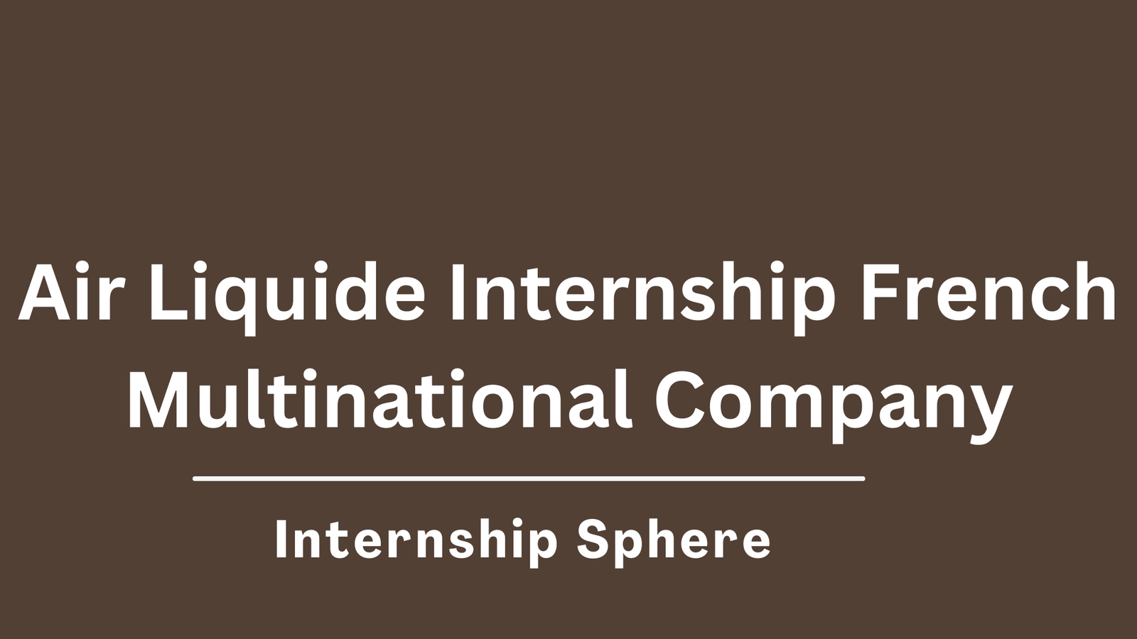Air Liquide Internship