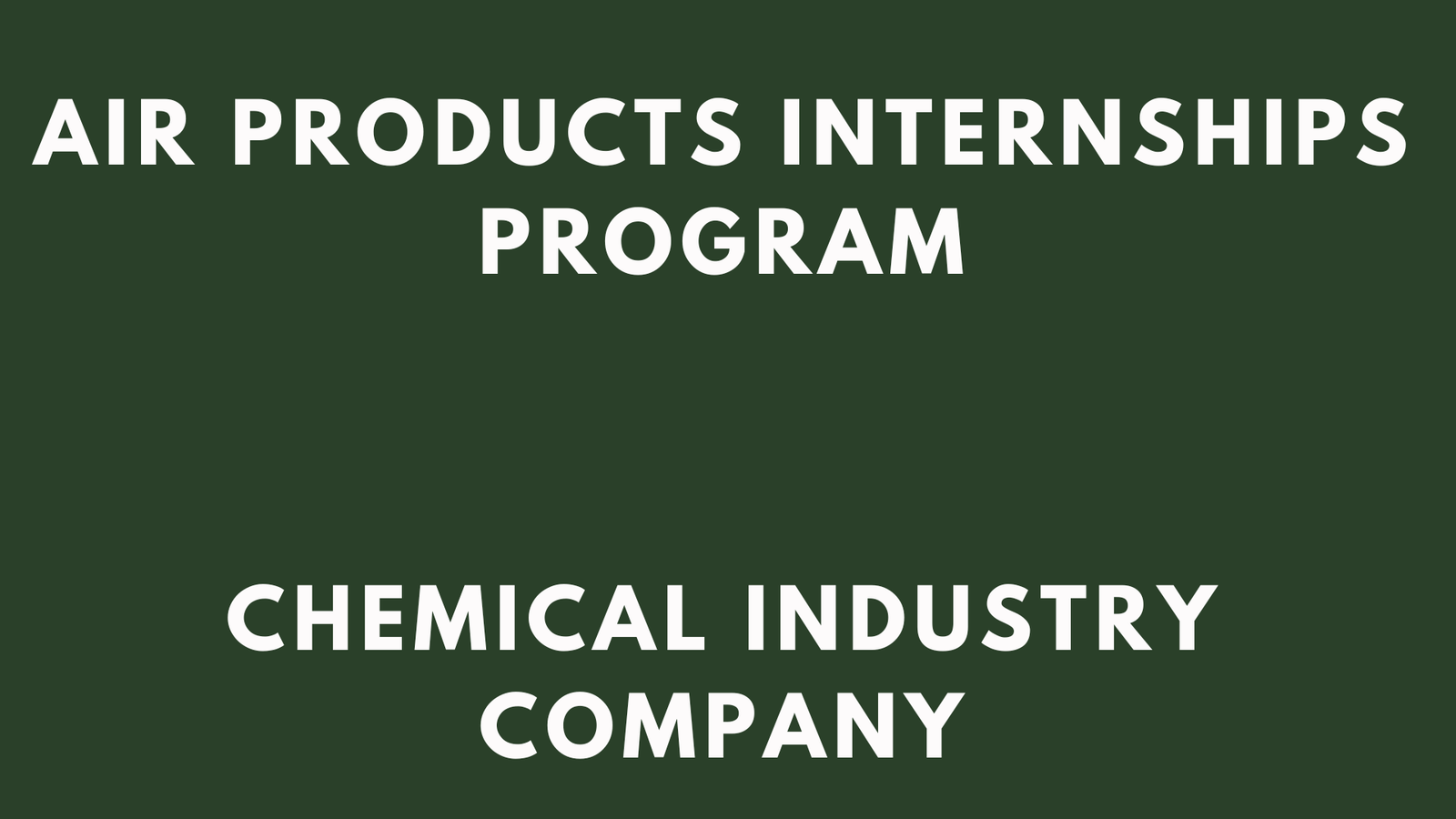 Air Products Internships
