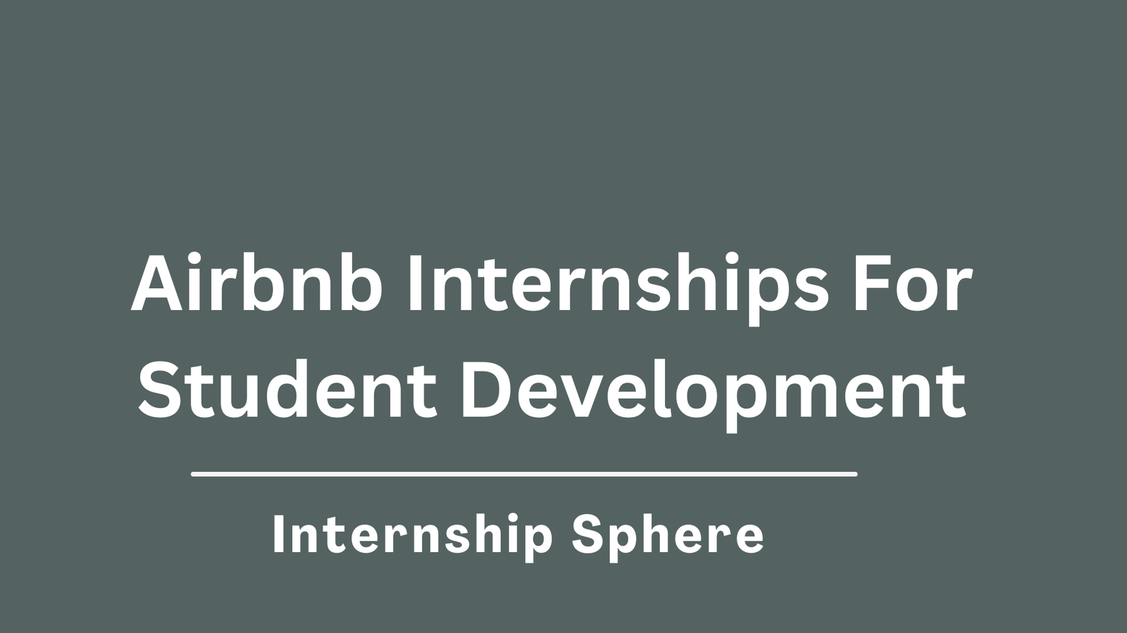 Airbnb Internships