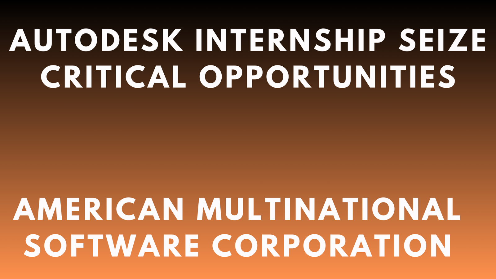 Autodesk Internship