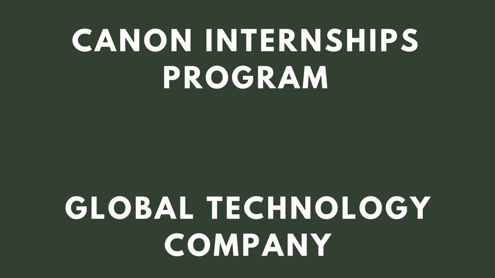 Canon Internships