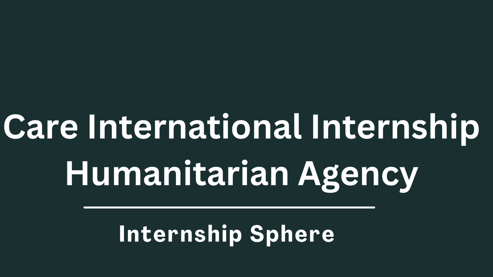 Care International Internship