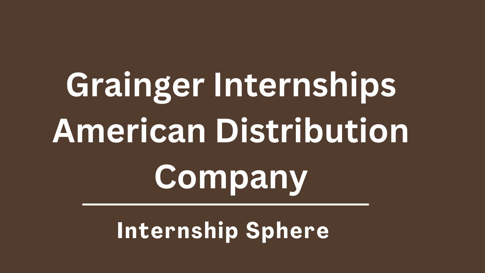 Grainger Internships