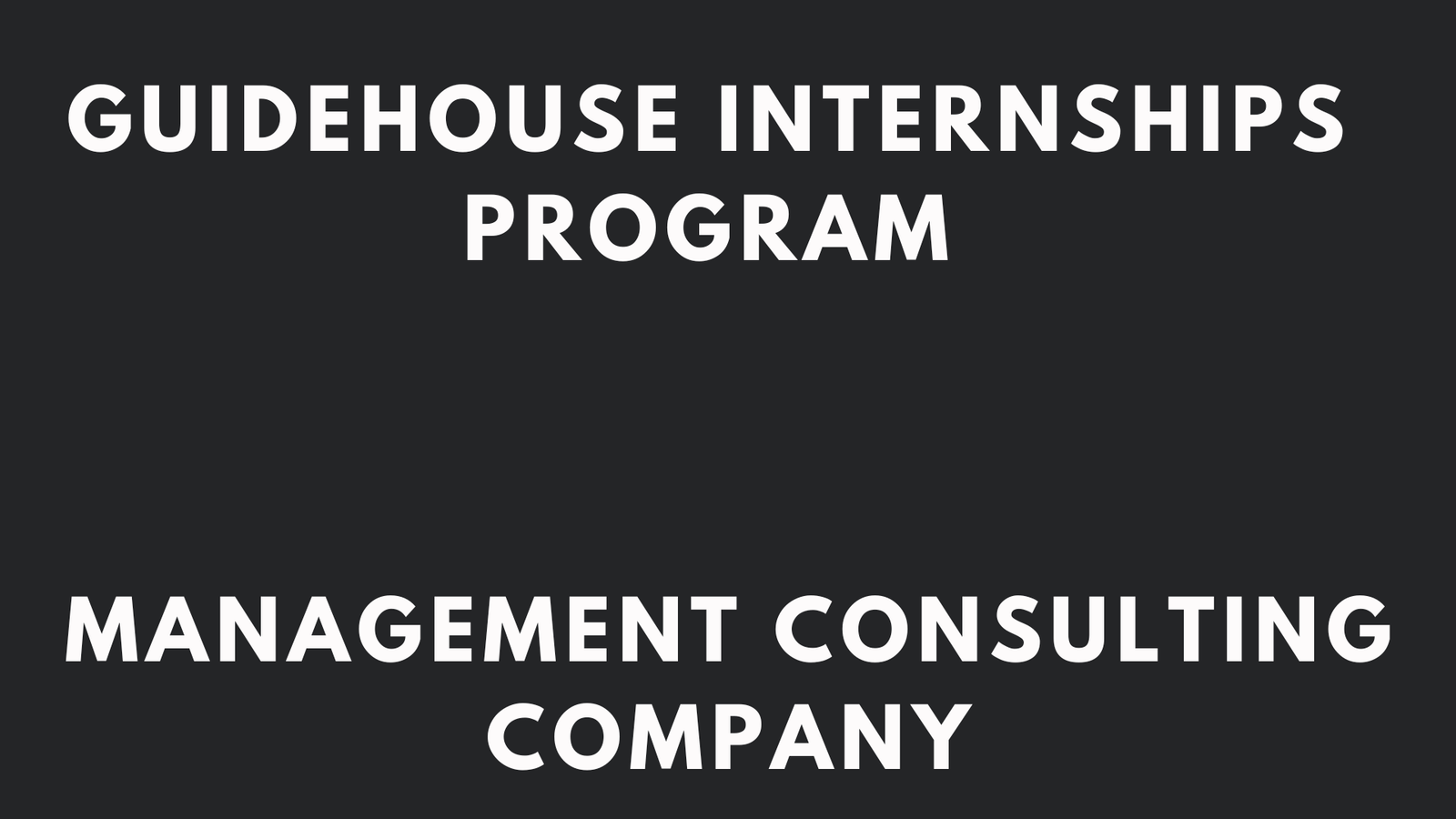 Guidehouse Internships