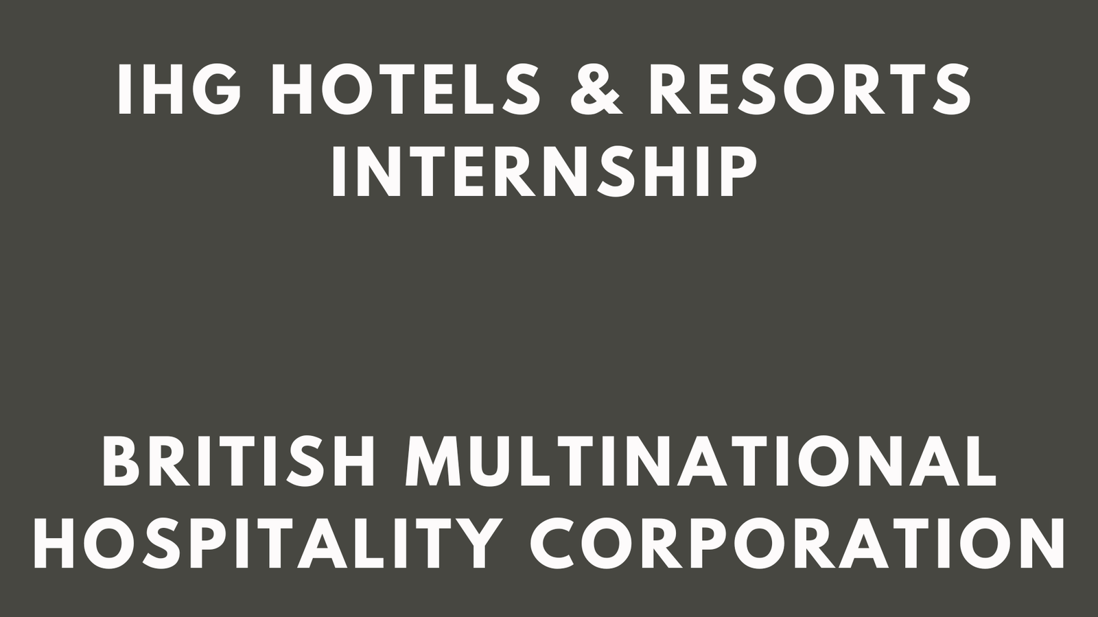 IHG Internships