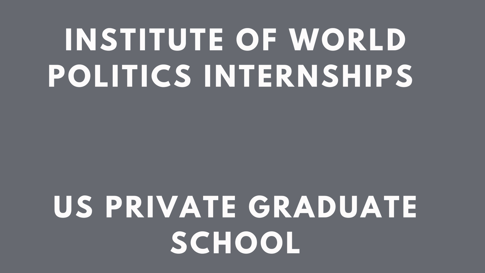 IWP Internship