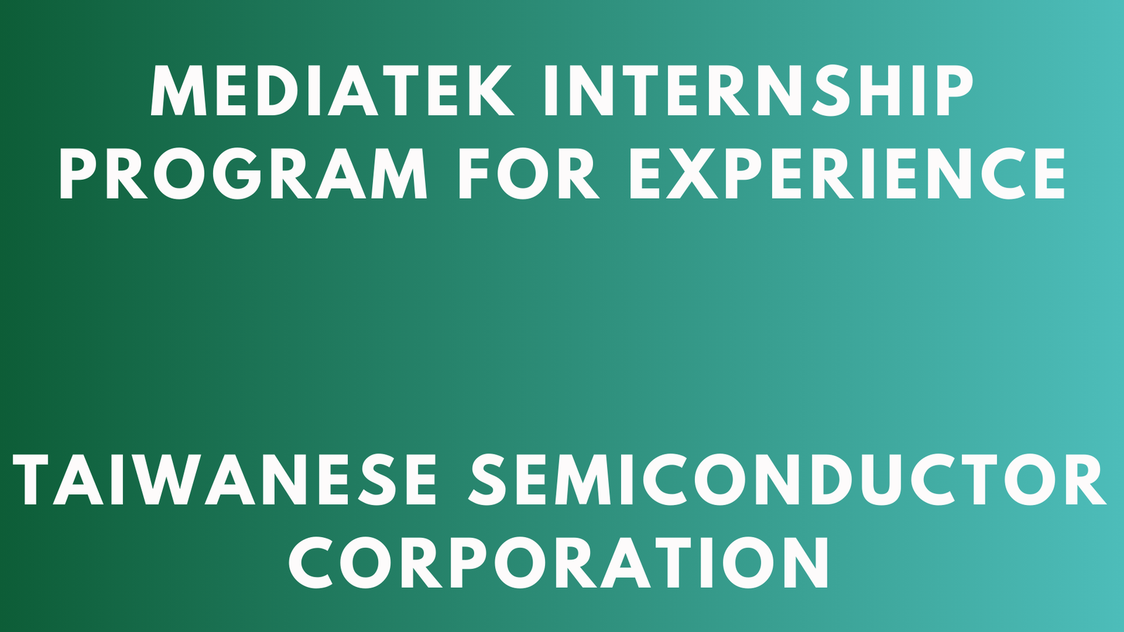 MediaTek Internship