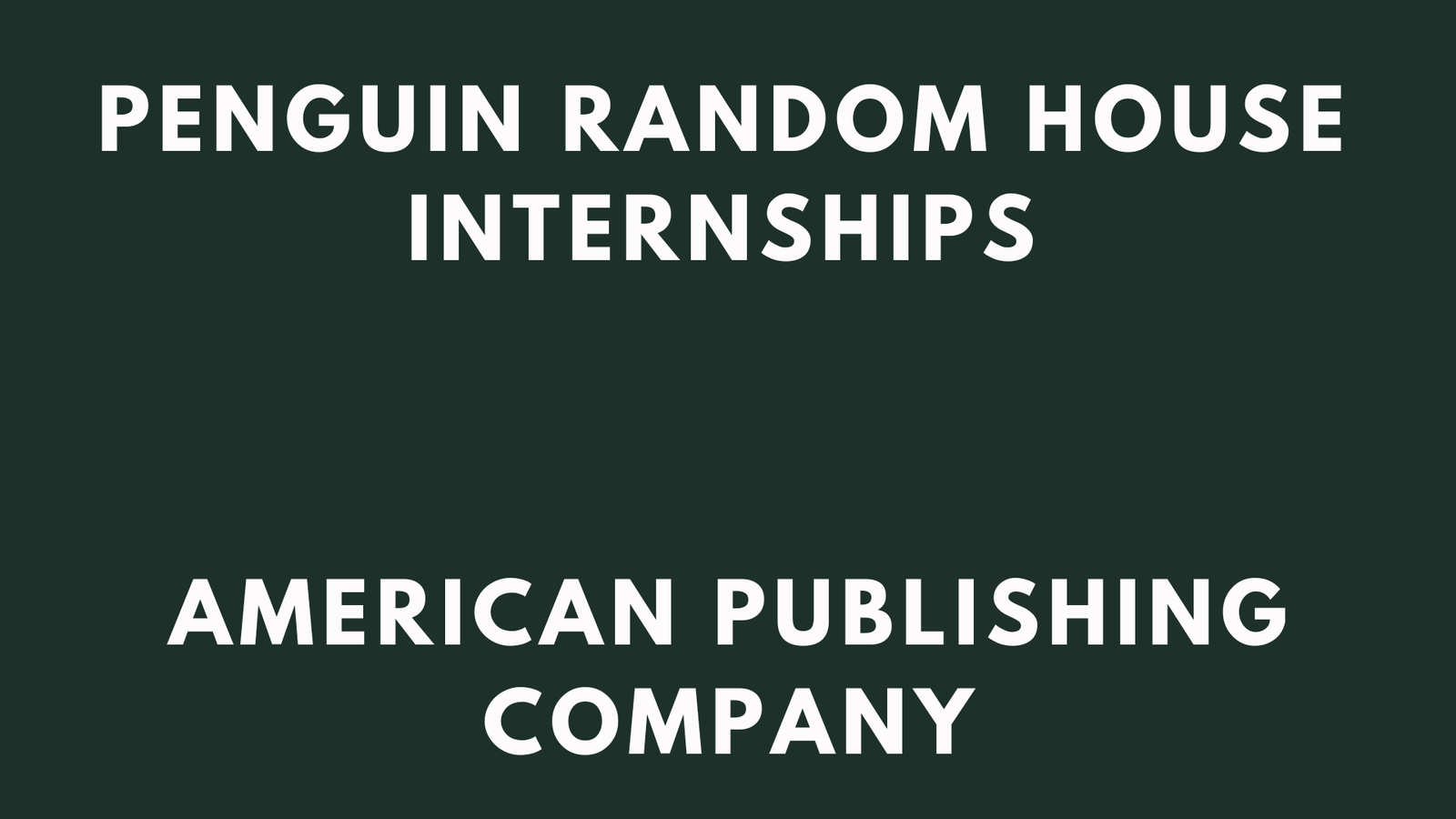 Penguin Random House Internships