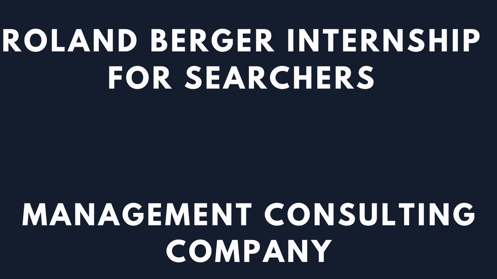 Roland Berger Internship