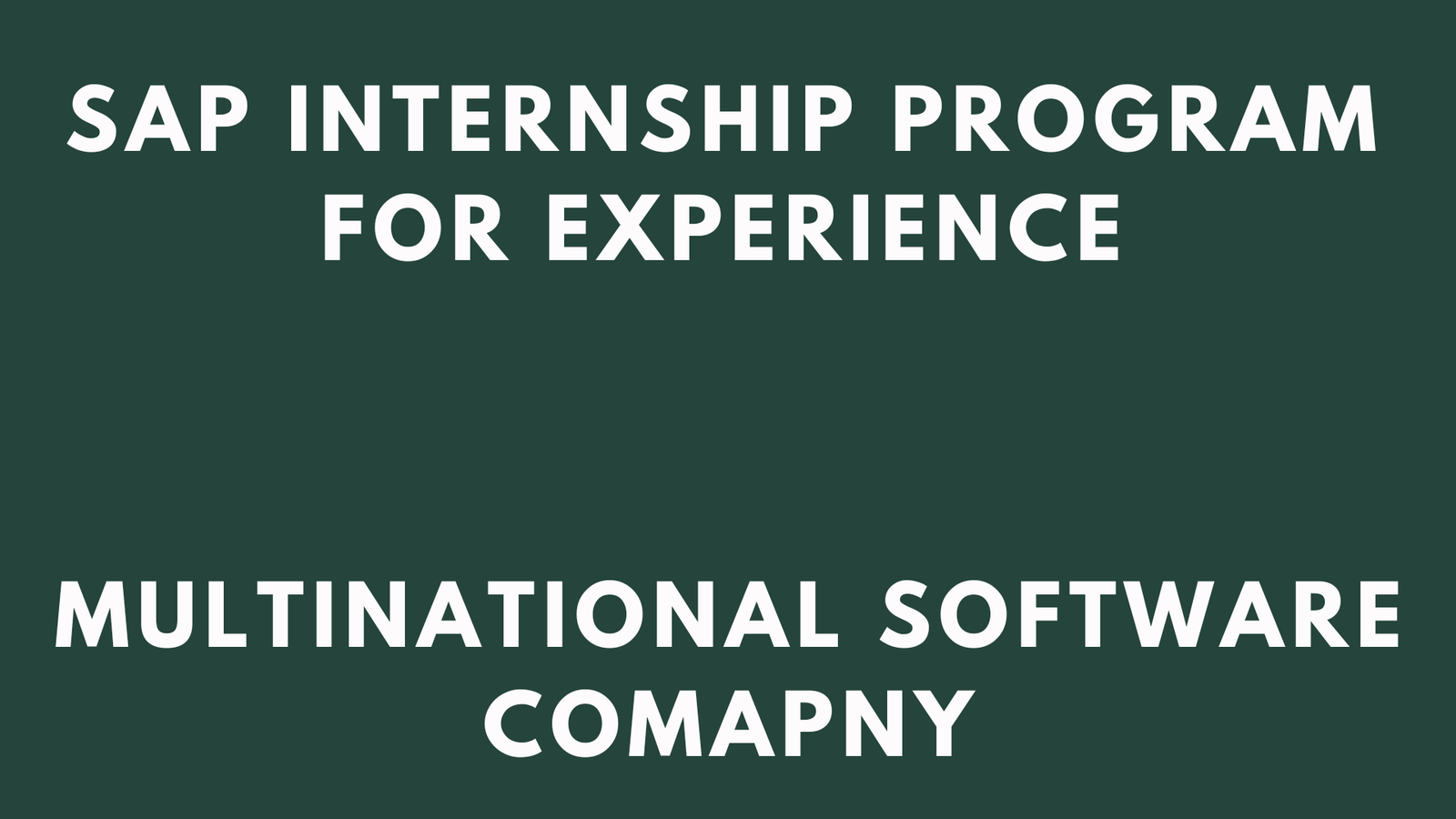 SAP Internship