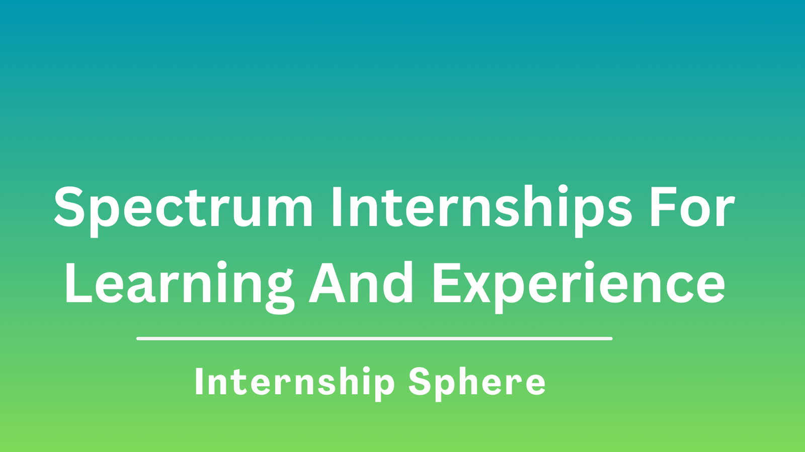 Spectrum Internships