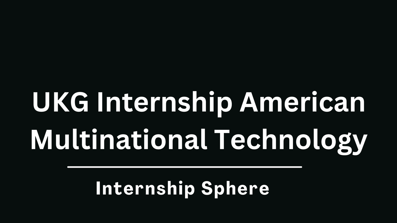 UKG Internship