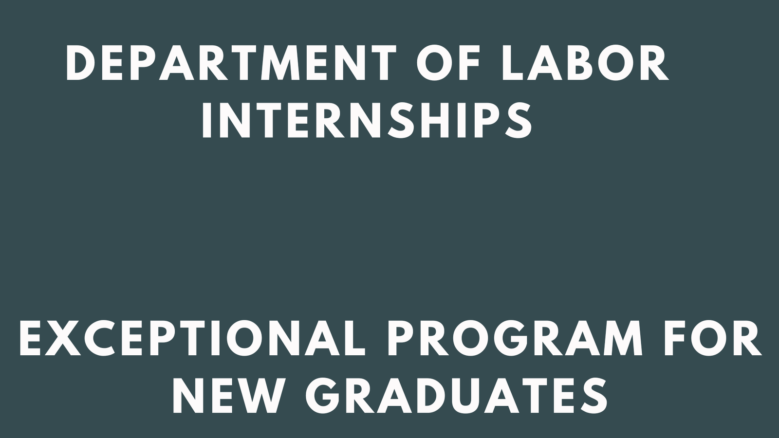 Department Of Labor Internships