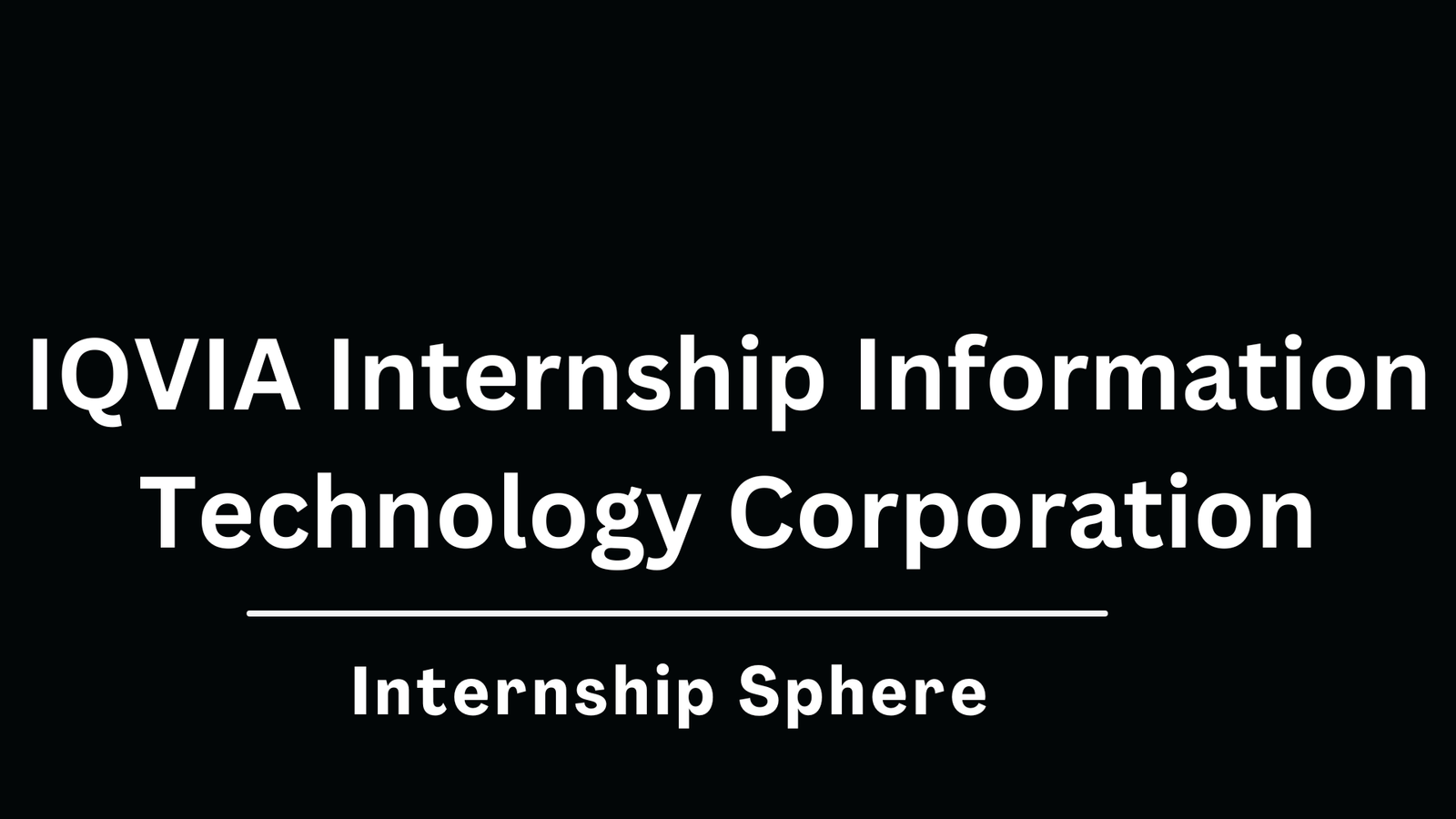 IQVIA Internship