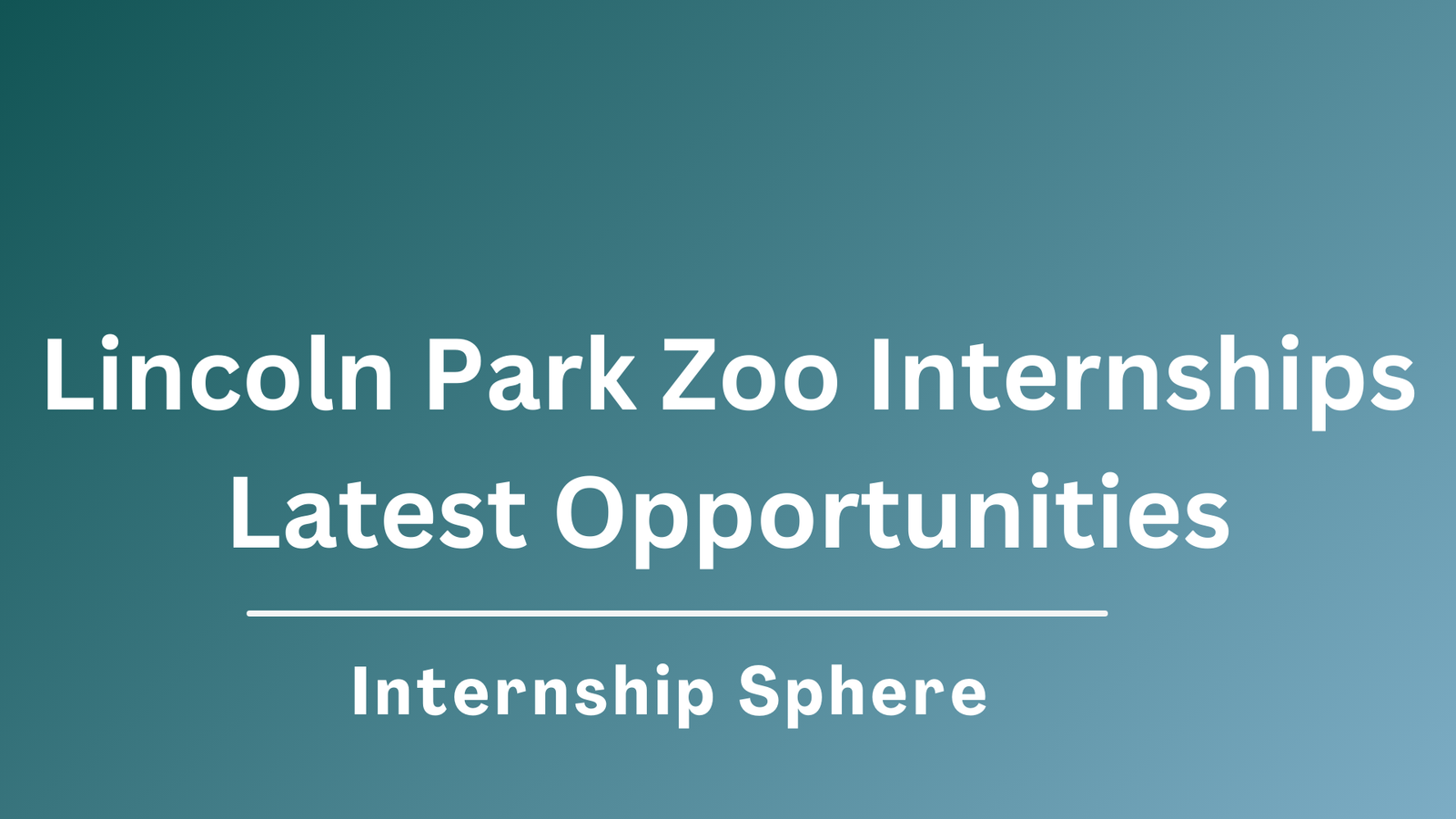 Lincoln Park Zoo Internships