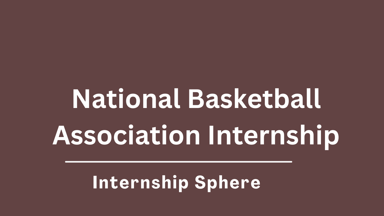 NBA Internship