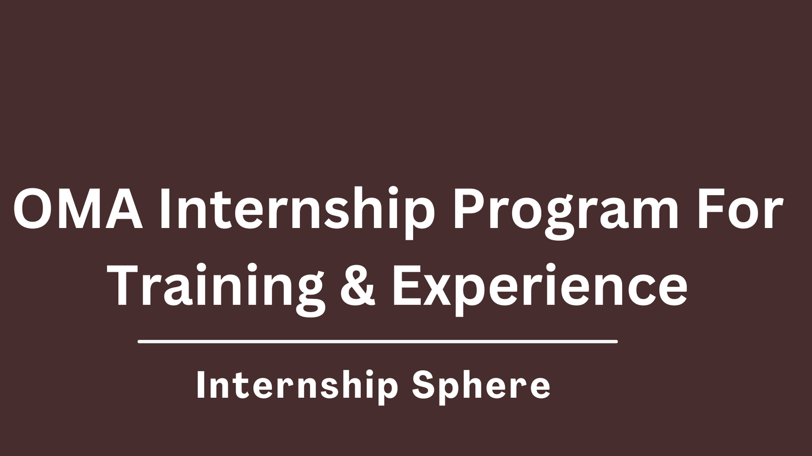 OMA Internship