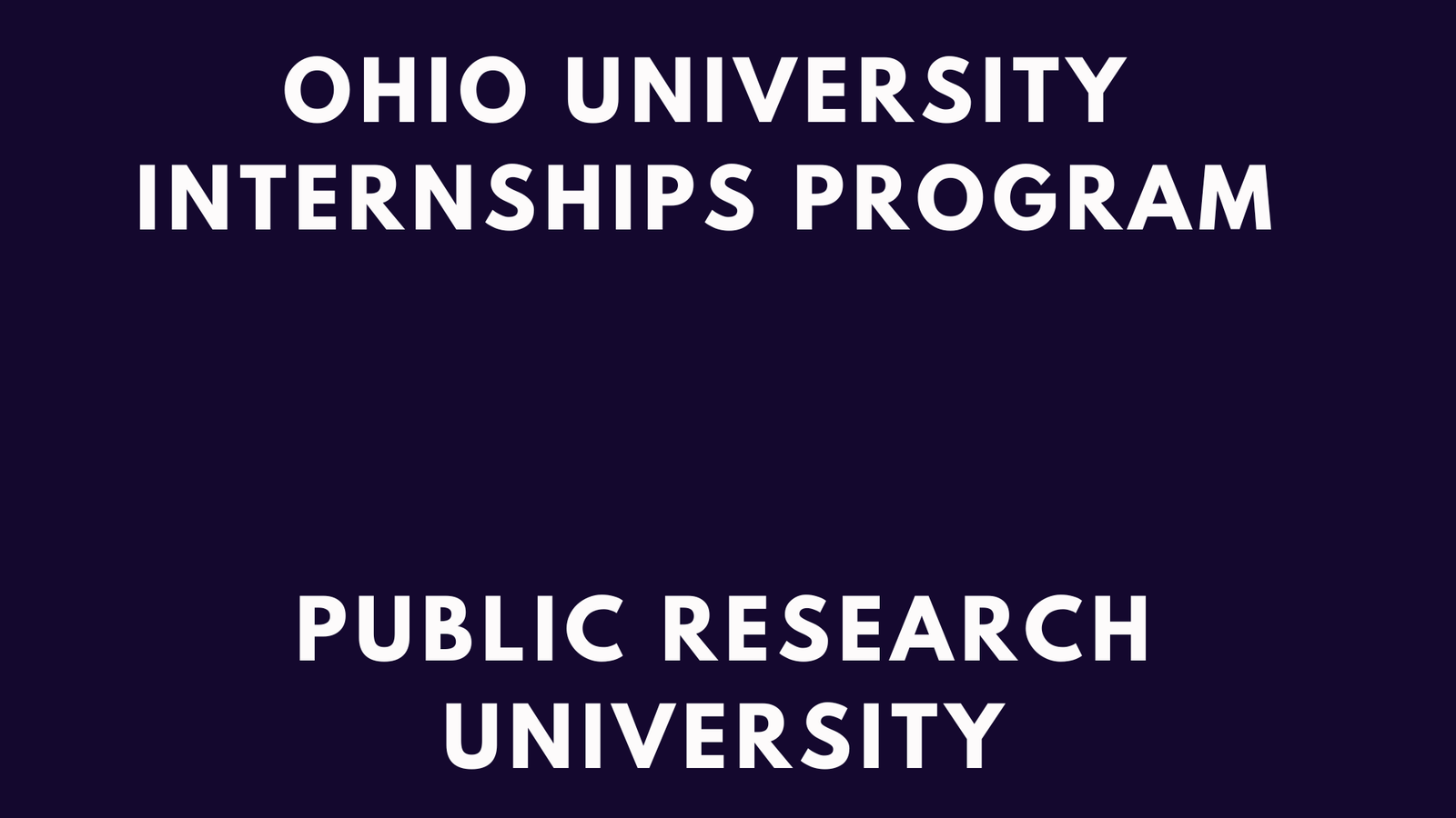 Ohio University Internships