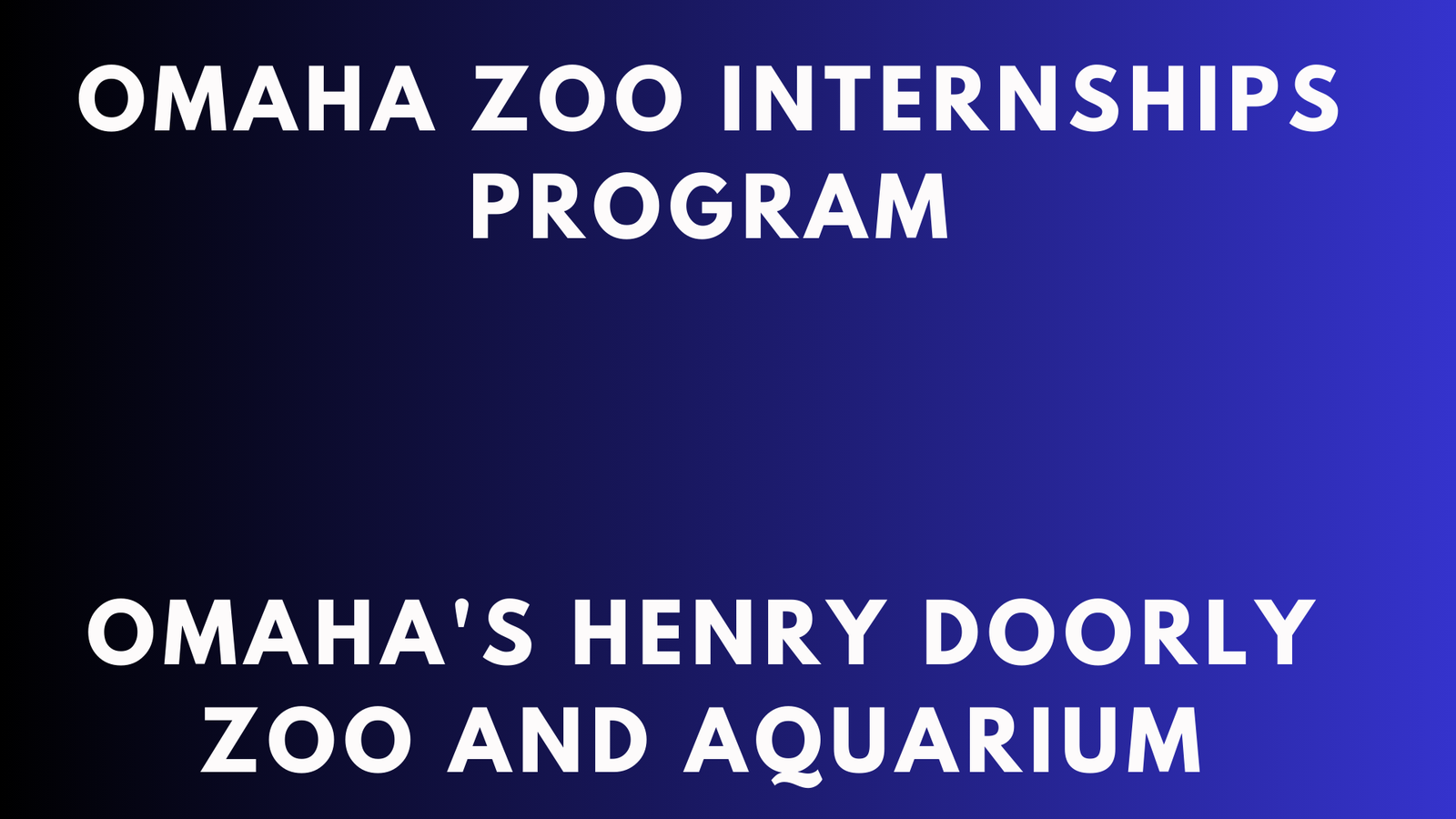 Omaha Zoo Internships