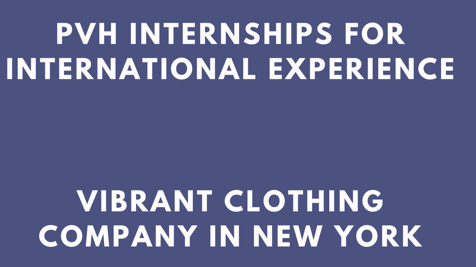 PVH Internships