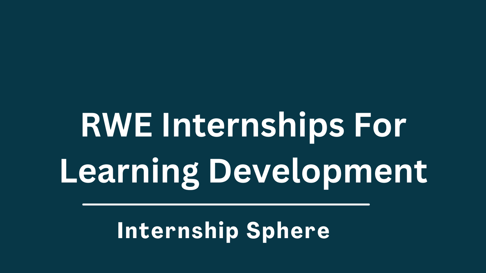 RWE Internships