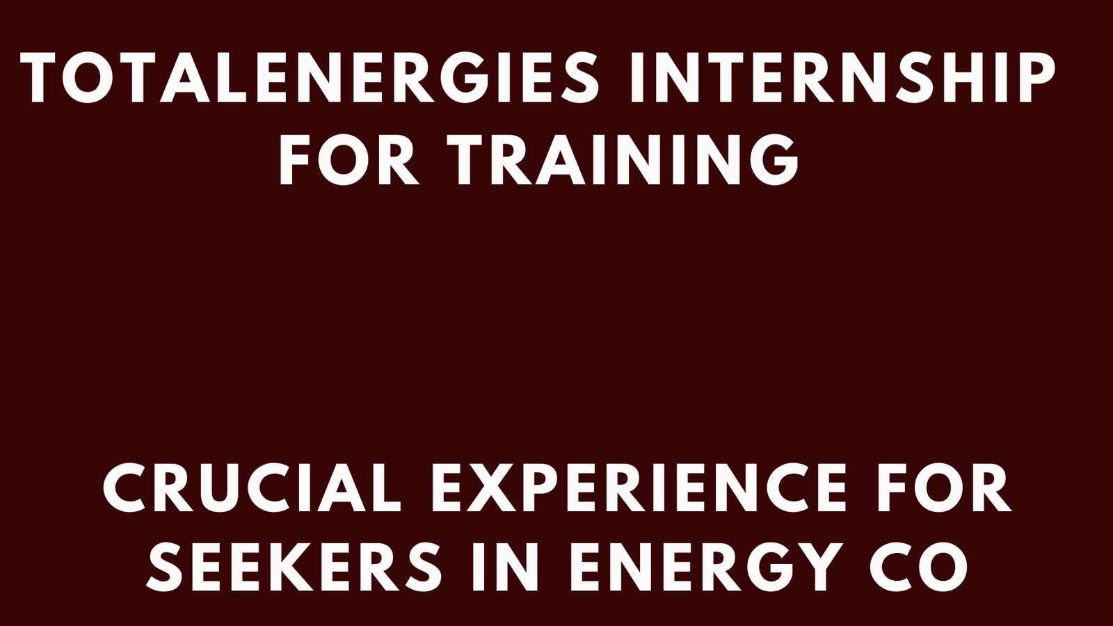 TotalEnergies Internship