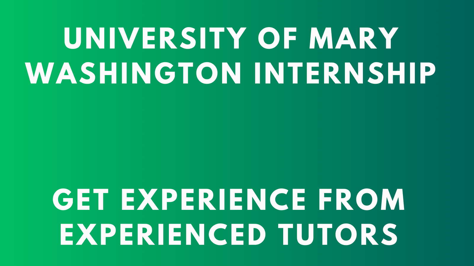 UMW Internship