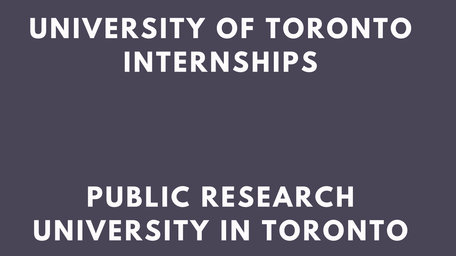 UOFT Internships