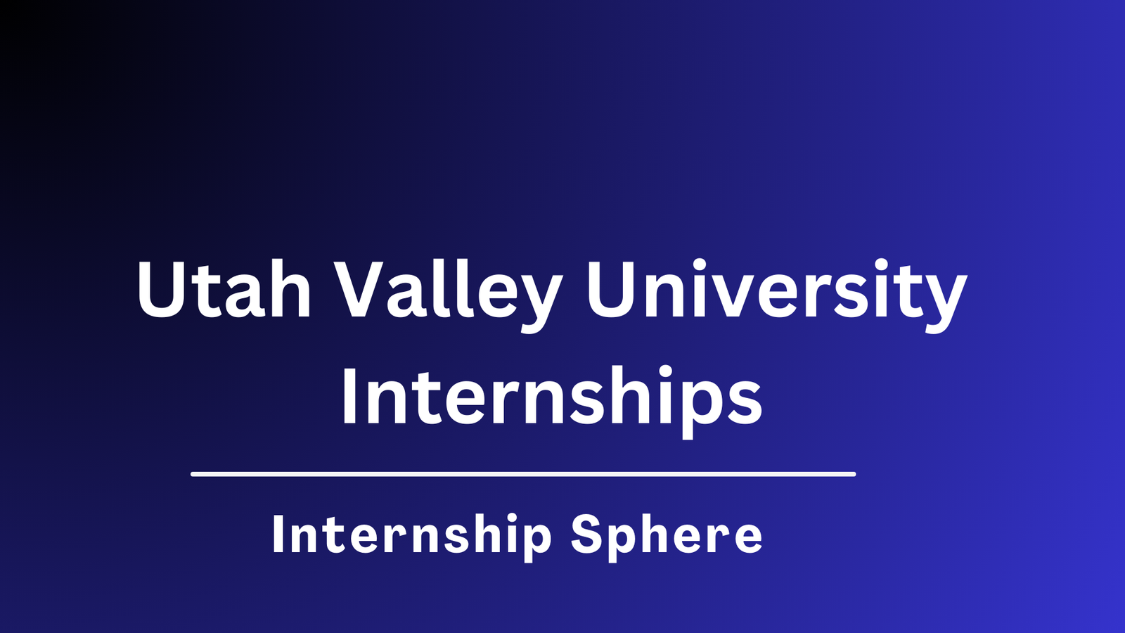 UVU Internships