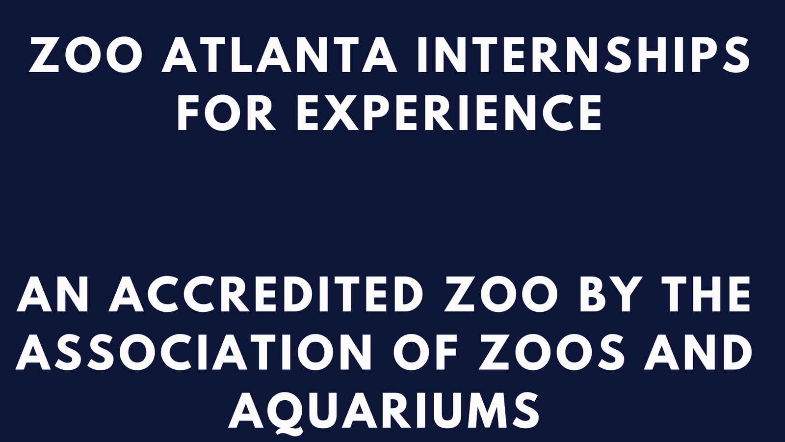 Zoo Atlanta Internships