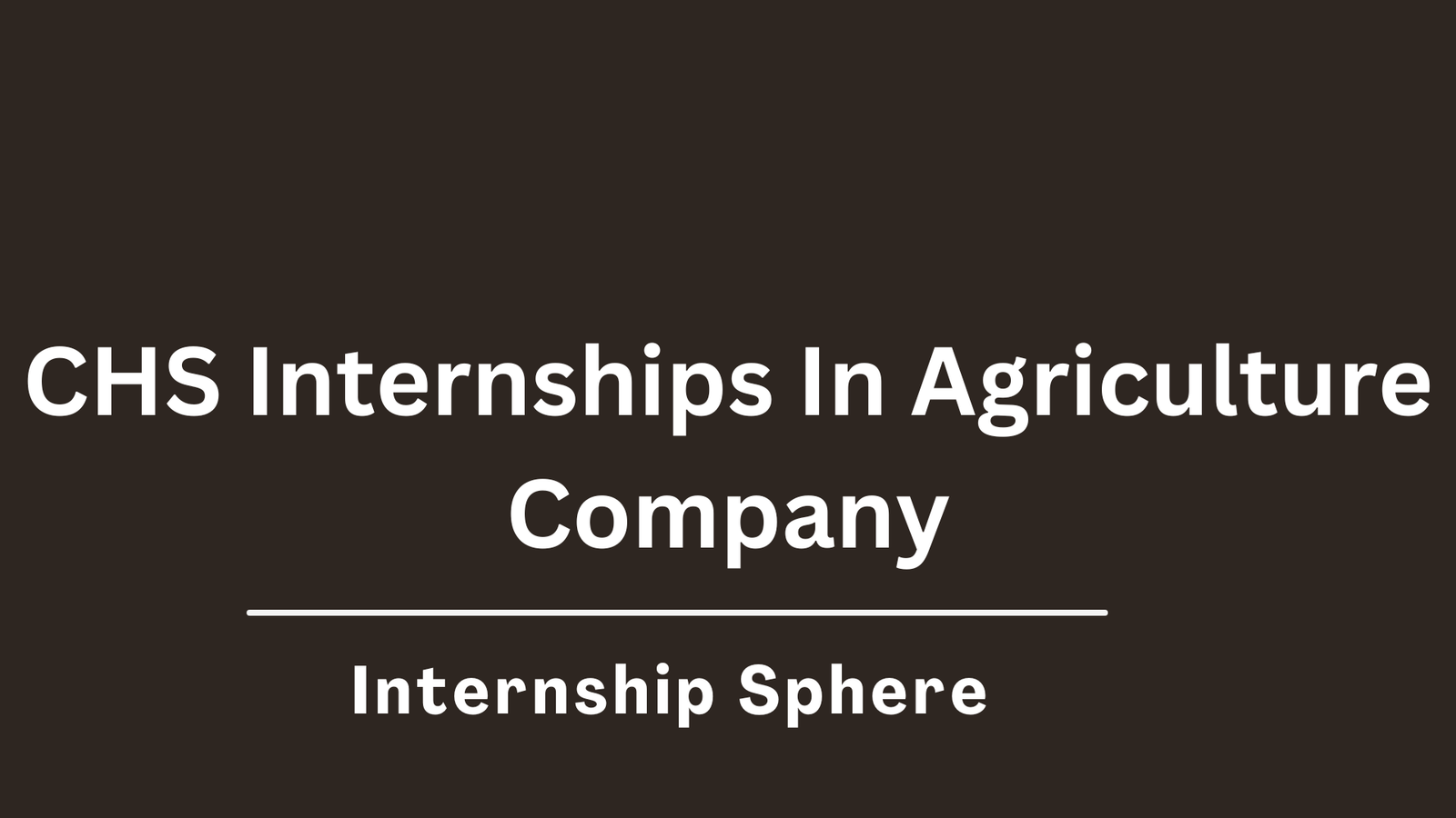 CHS Internships