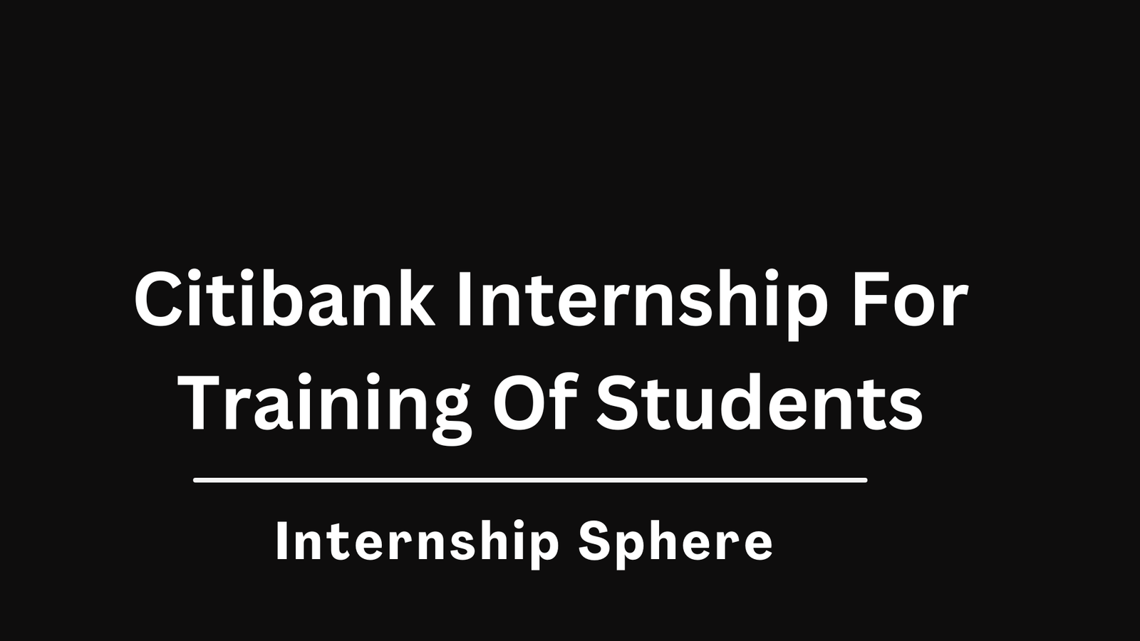 Citibank Internship