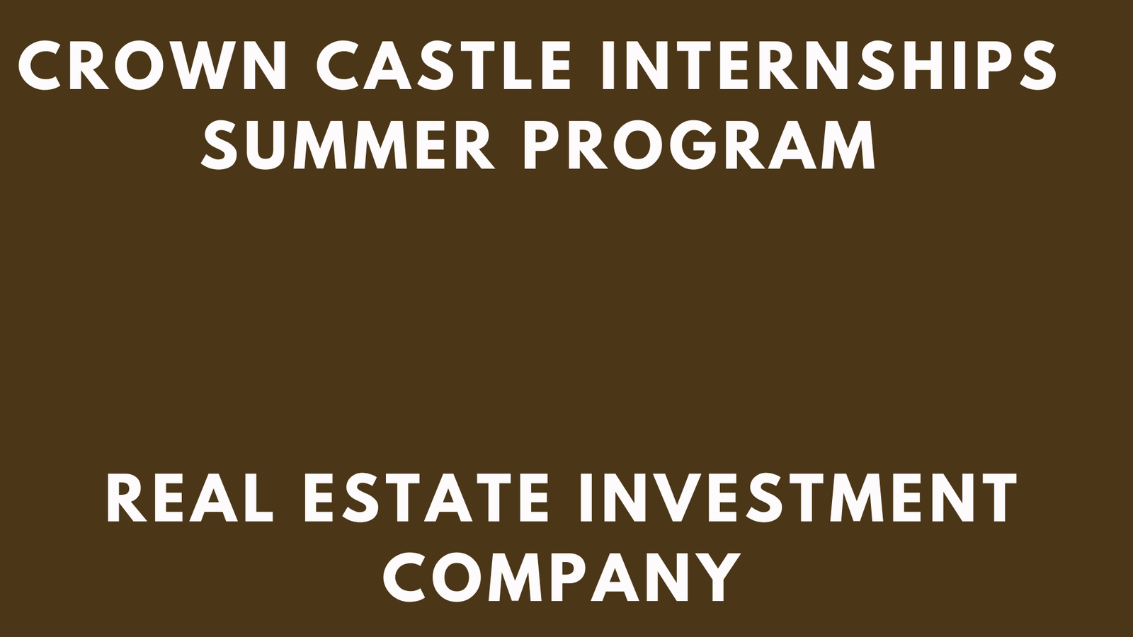 Crown Castle Internships