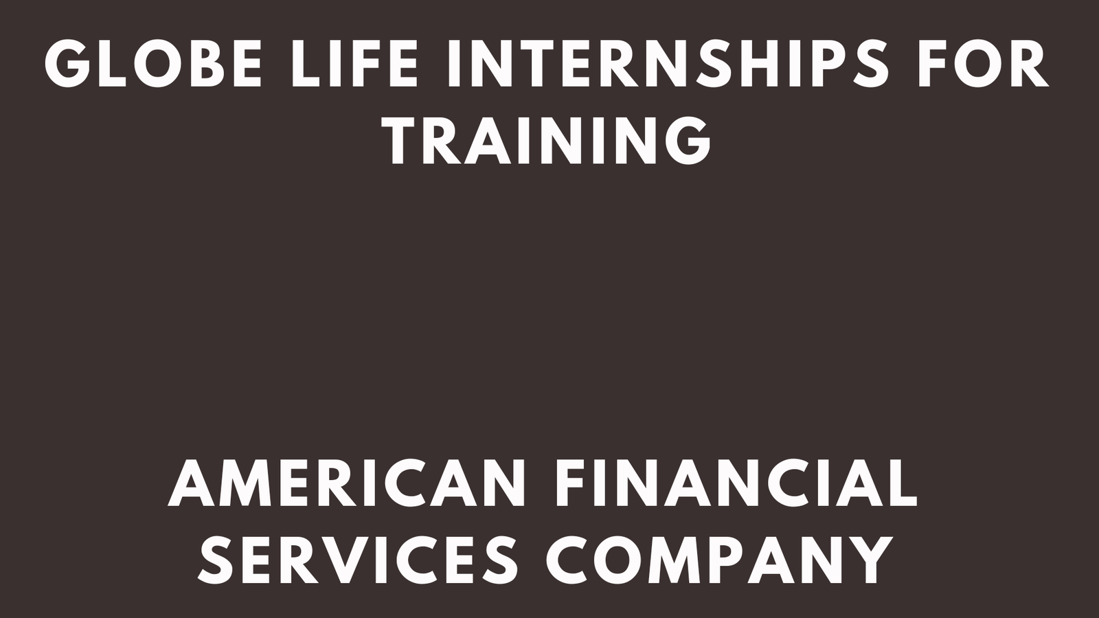 Globe Life Internships
