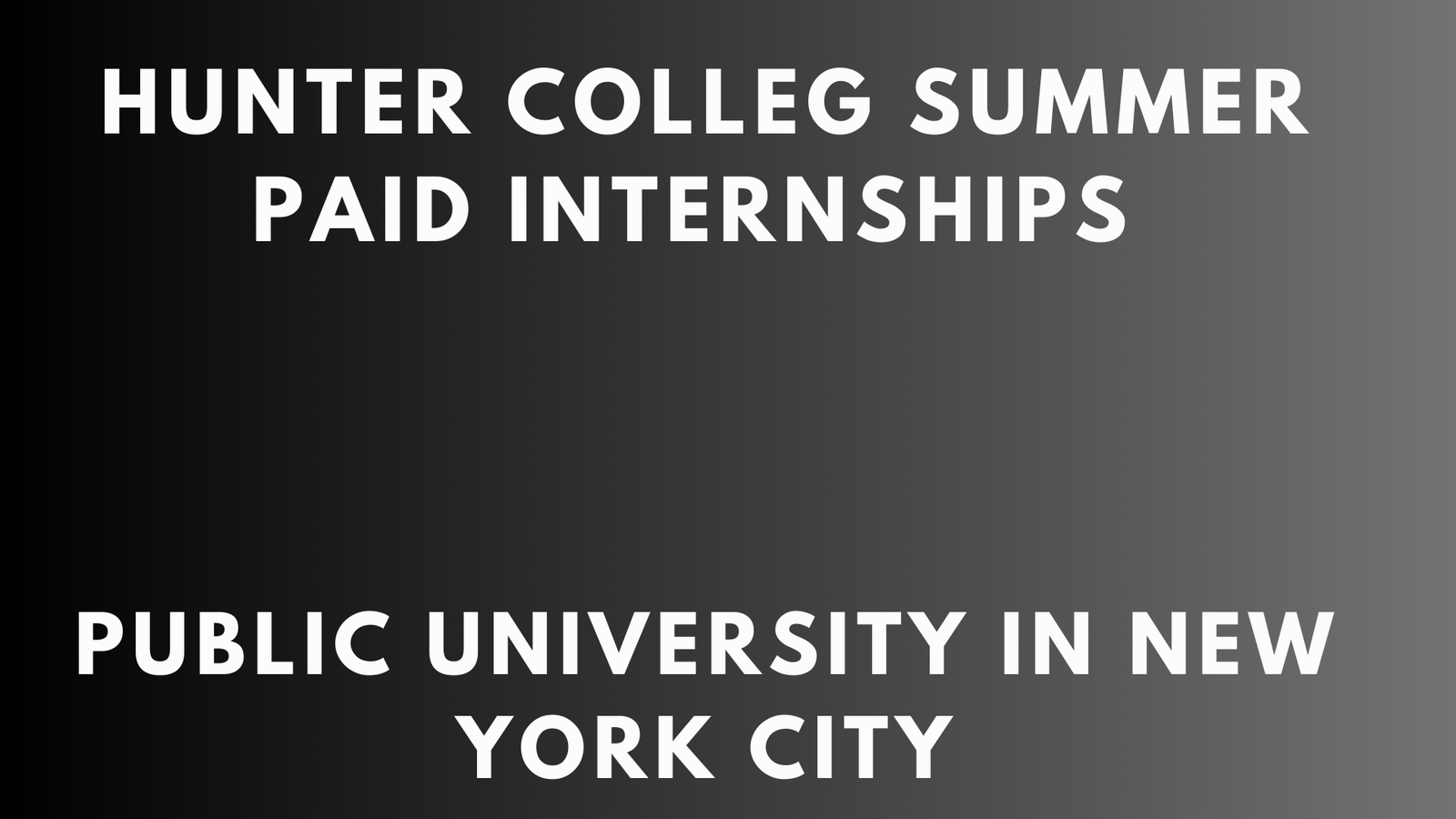 Hunter College Internships