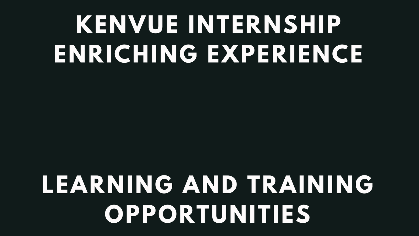 Kenvue Internship