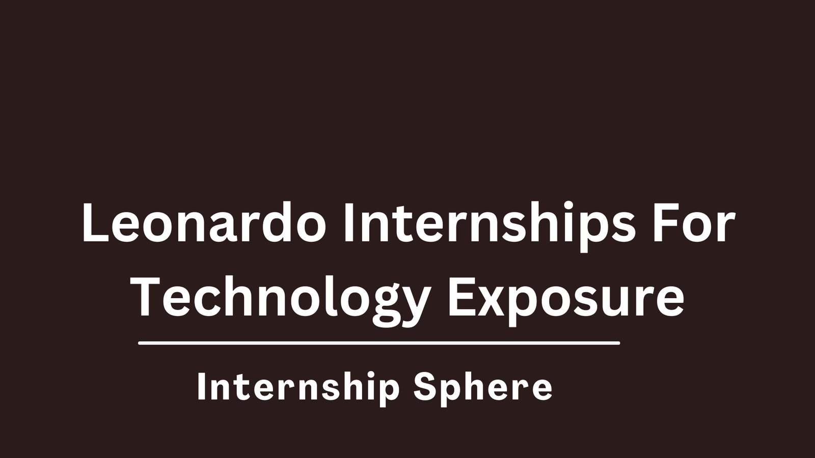Leonardo Internships