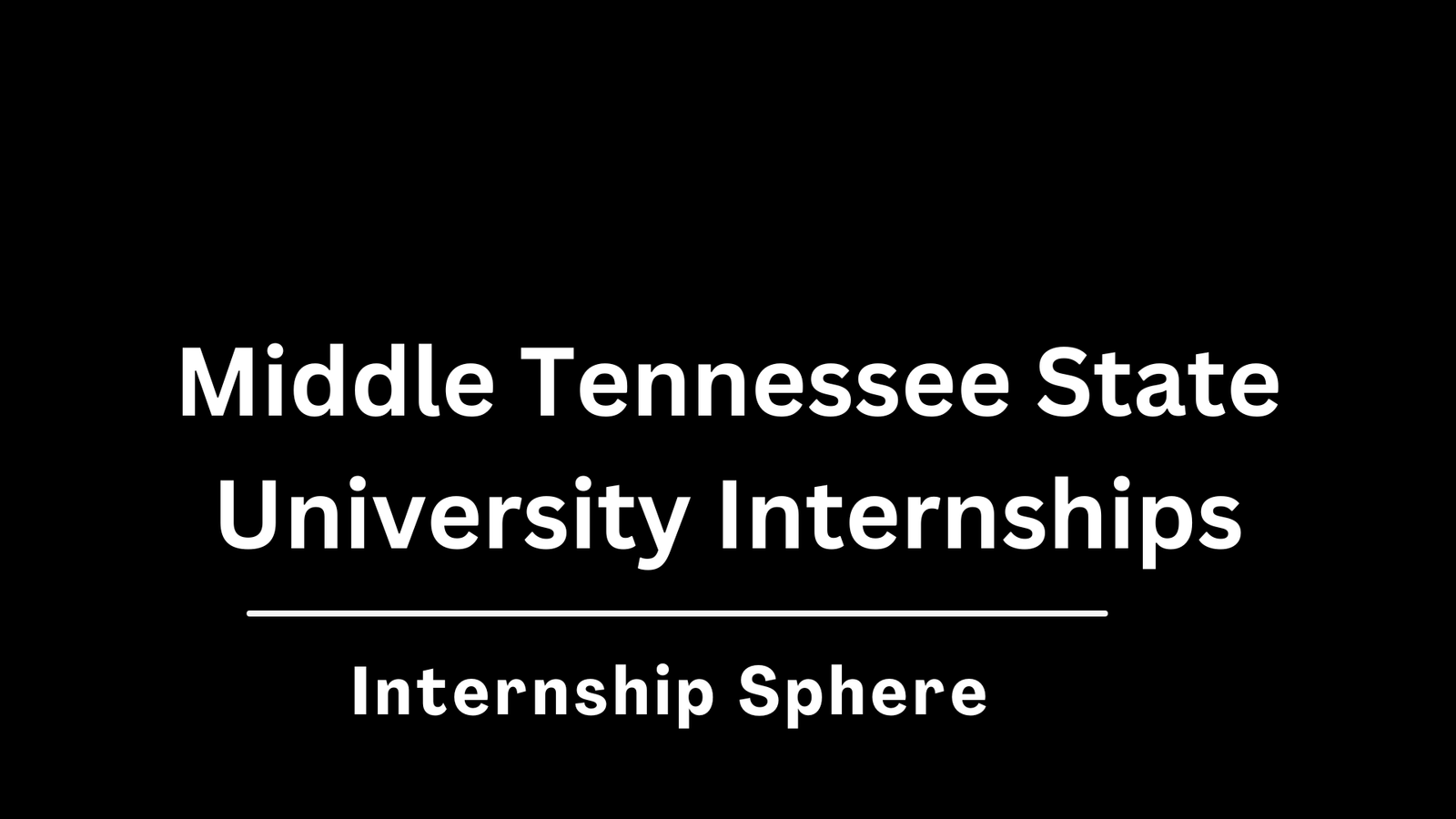 MTSU Internships